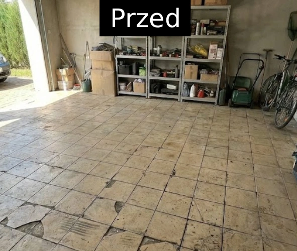 Stary garaż przed remontem