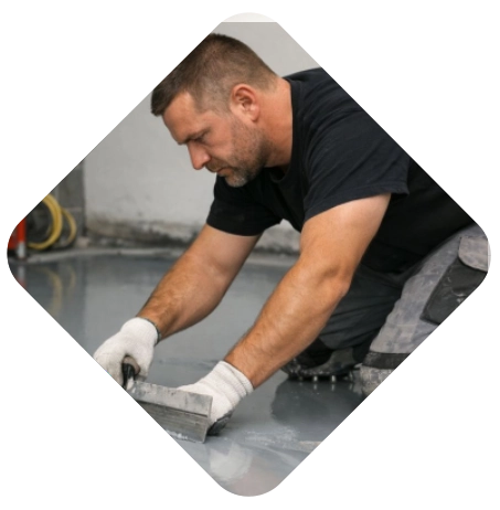 szef nakłada żywicę